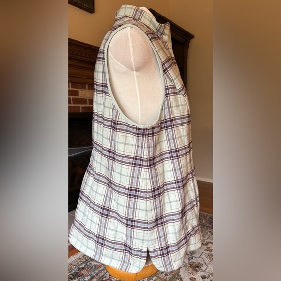 J Jill Brushed Flannel Puffer Vest 4X - Picture 6 of 10